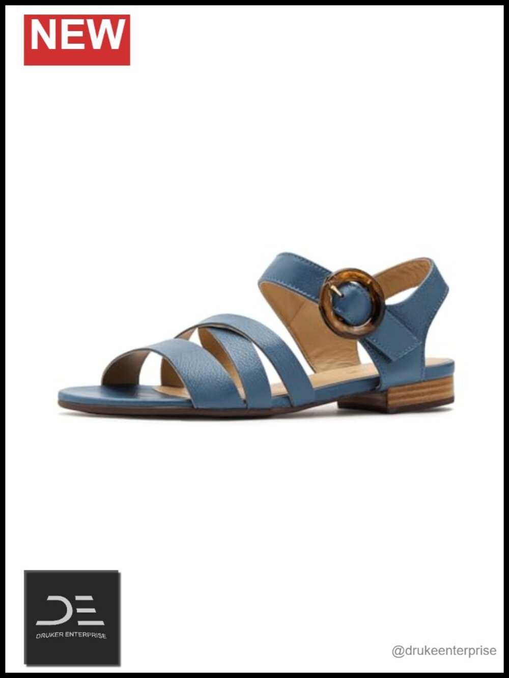 Women's Leather Wedge Sandals Slingback Open Toe Slip On Casual